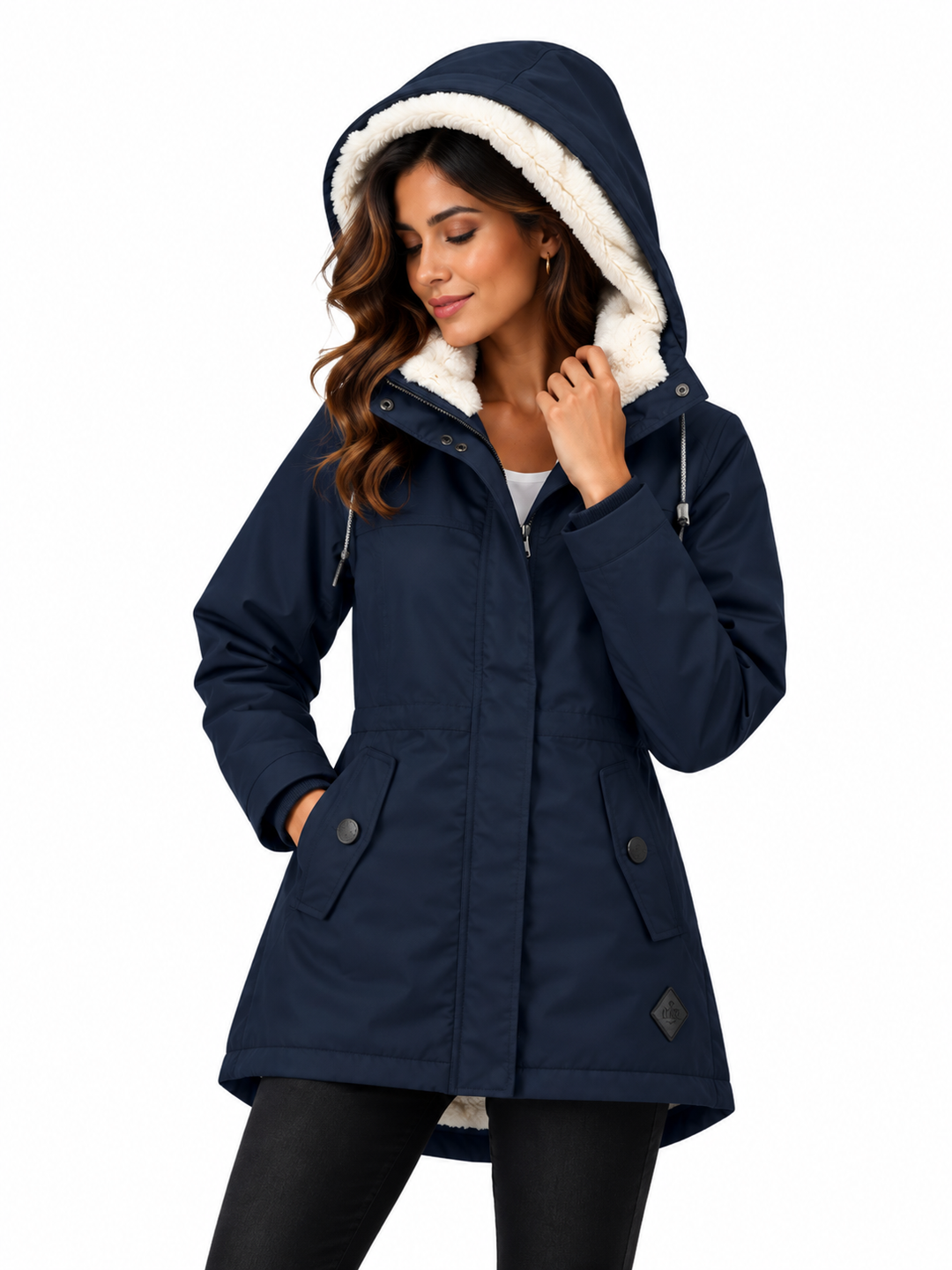 Sophie – Warme Parka met Capuchon en Teddyvoering