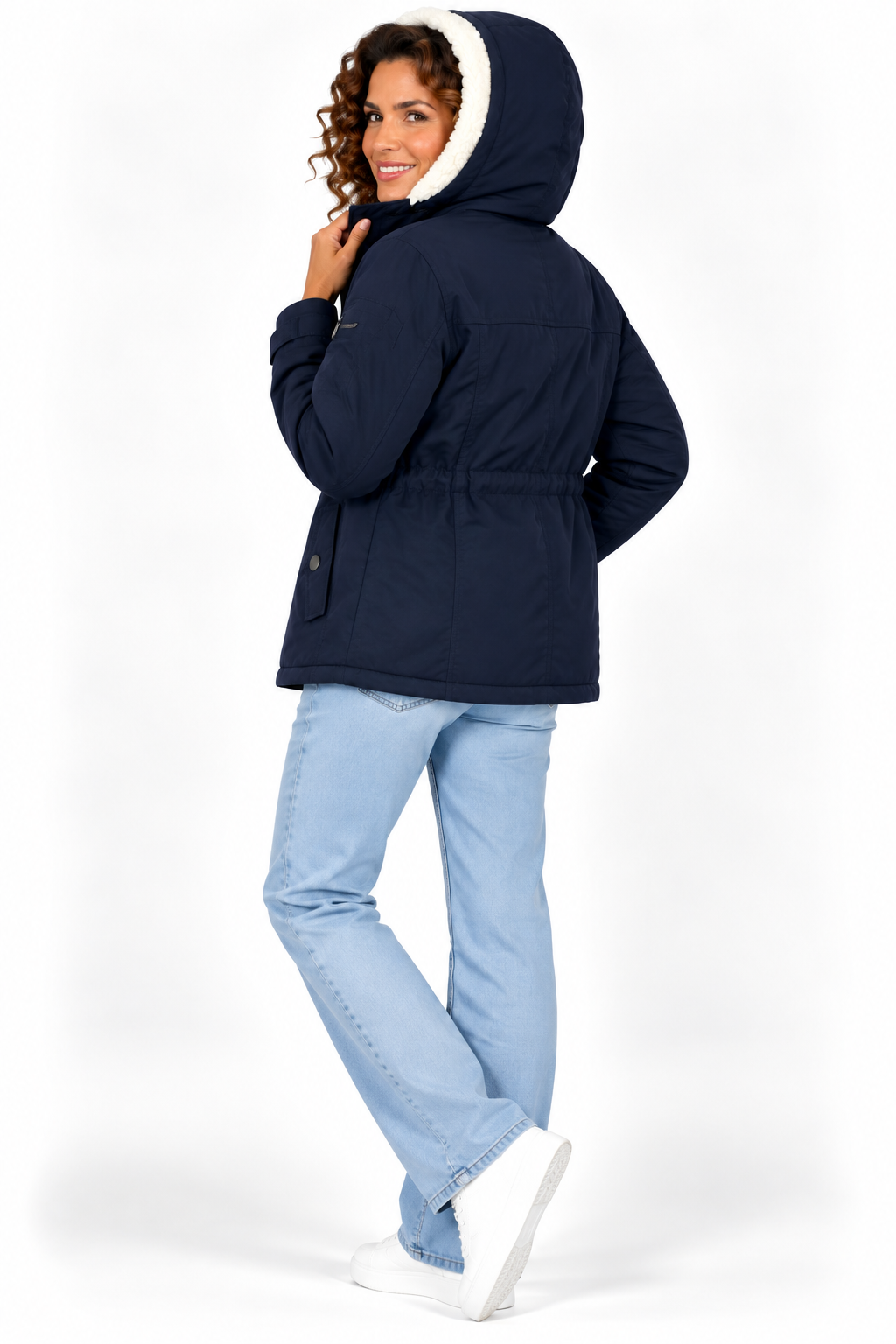 Sophie – Warme Parka met Capuchon en Teddyvoering
