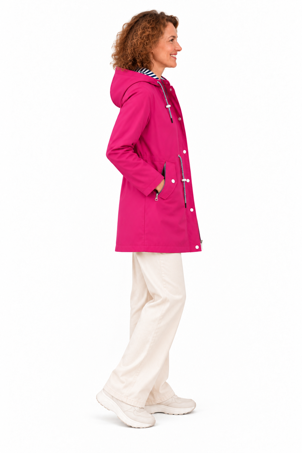 Mila – Lange Jas met Capuchon en Ritssluiting