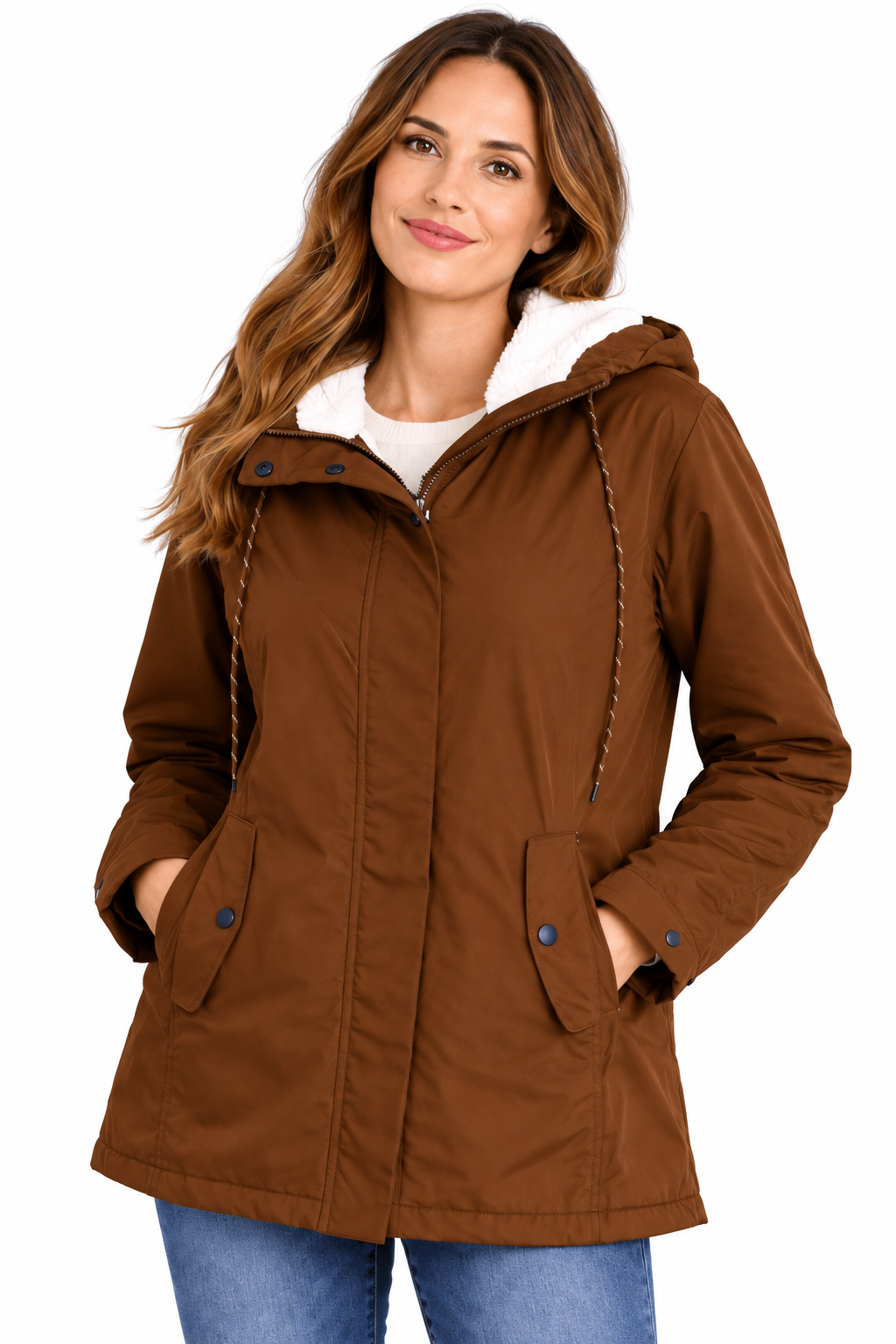 Sophie – Warme Parka met Capuchon en Teddyvoering