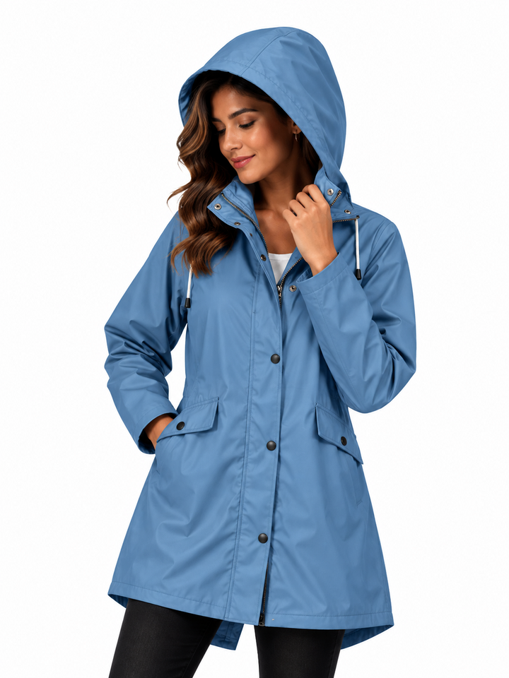 Mila – Lange Jas met Capuchon en Ritssluiting