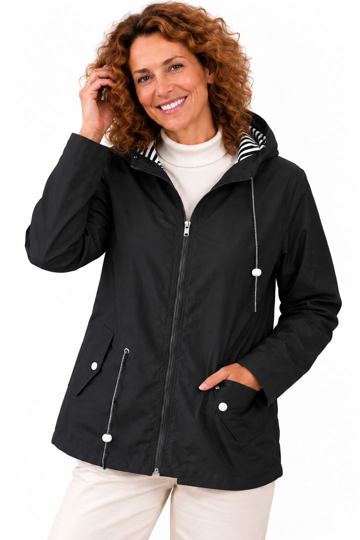 Mila – Regenjas met Capuchon en Ritssluiting