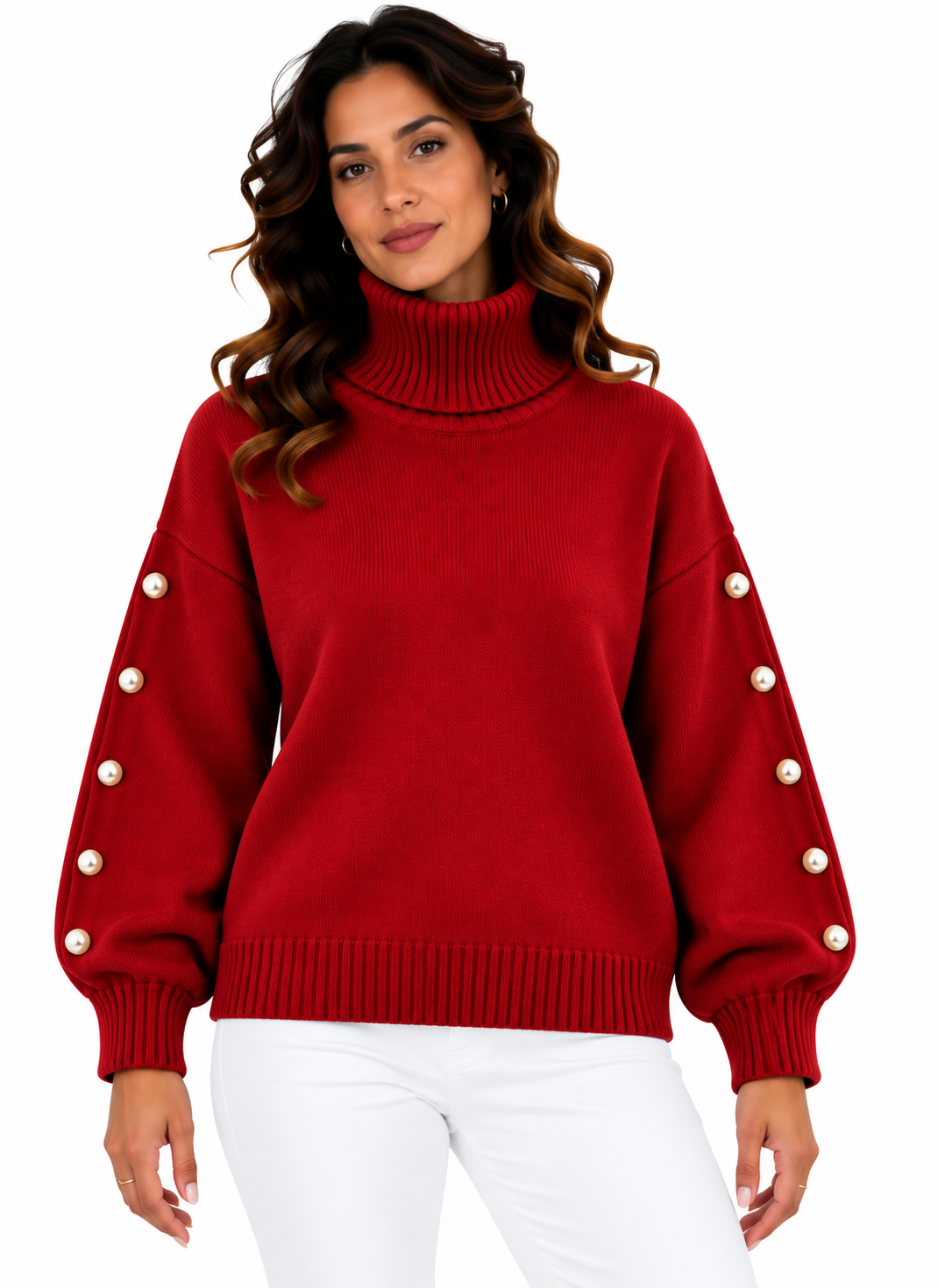 Lotte – Elegante Coltrui met Sierknopen