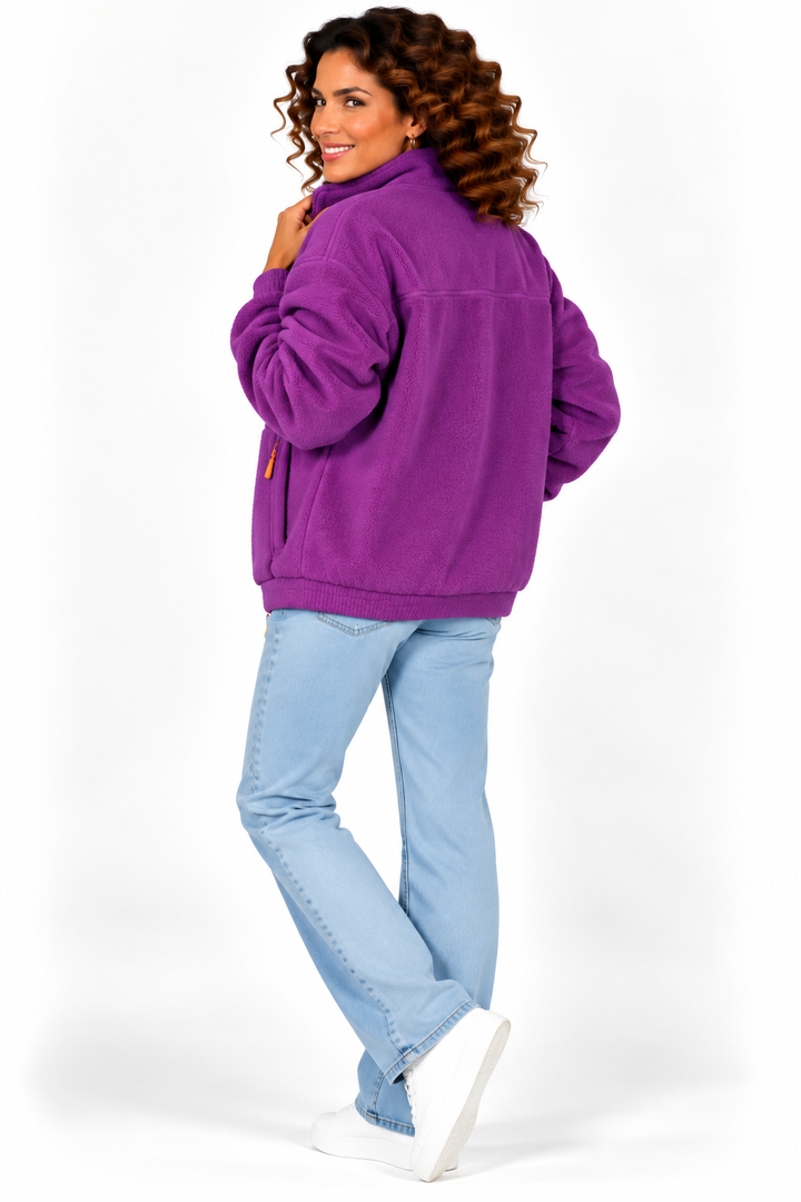 Noor – Zacht Fleecevest met Hoge Kraag