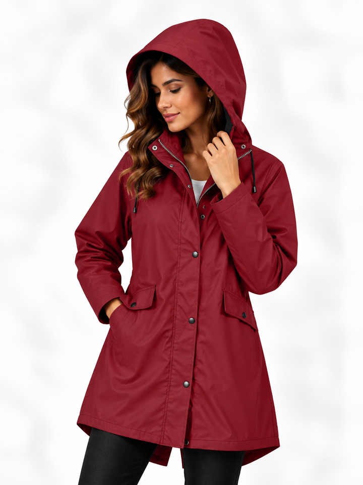 Mila – Lange Jas met Capuchon en Ritssluiting