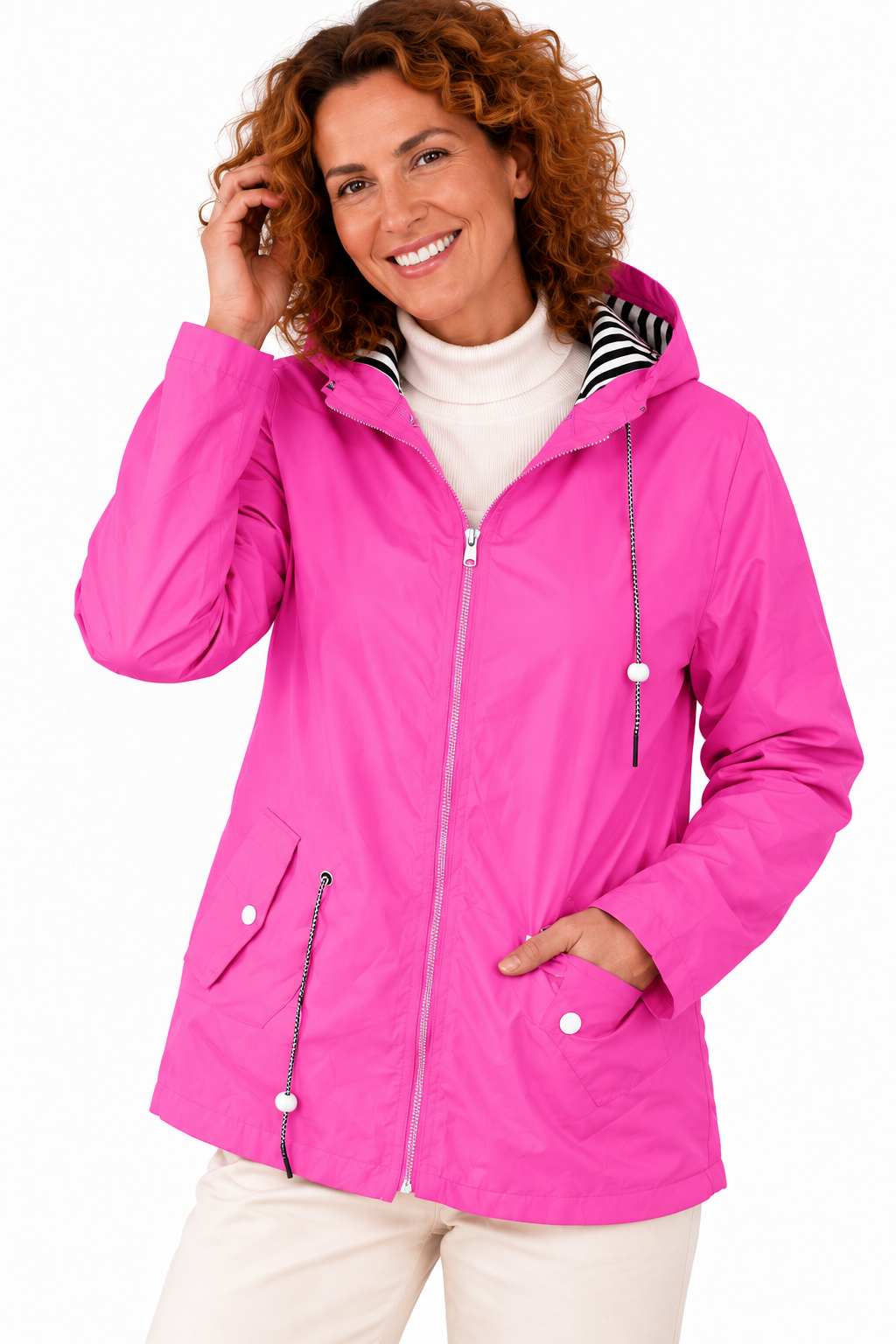 Mila – Regenjas met Capuchon en Ritssluiting