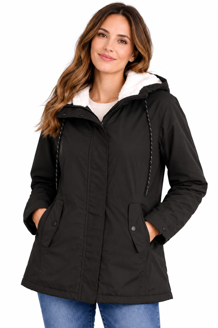Sophie – Warme Parka met Capuchon en Teddyvoering