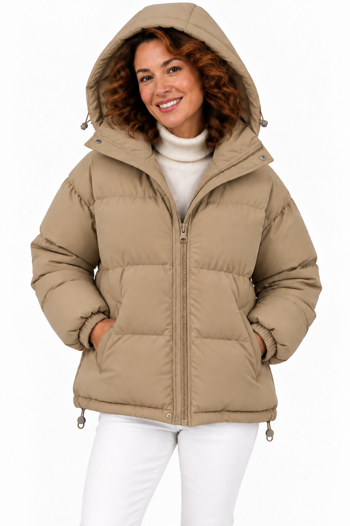 Sophie – Gewatteerde Winterjas met Capuchon