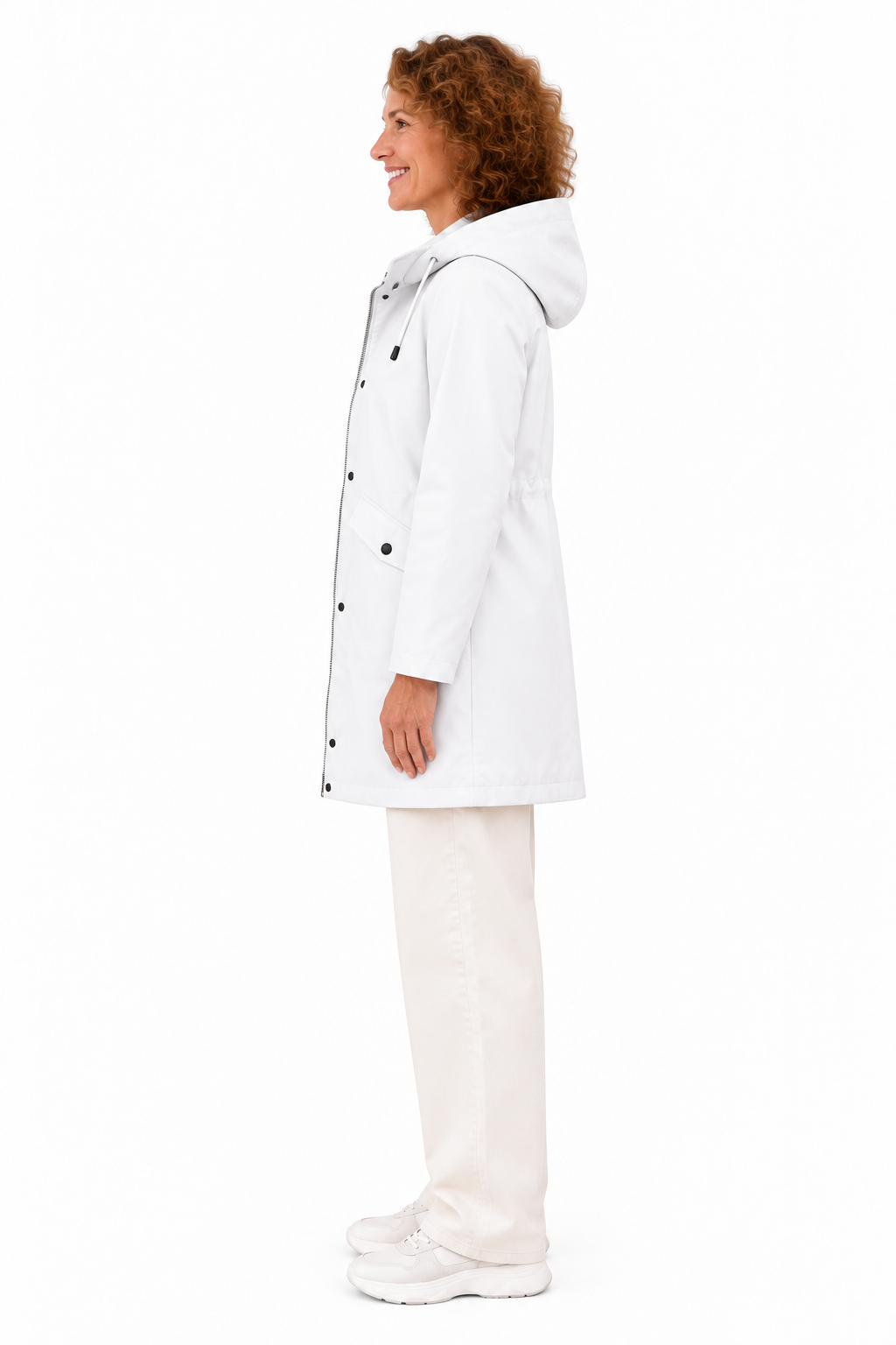 Mila – Lange Jas met Capuchon en Ritssluiting