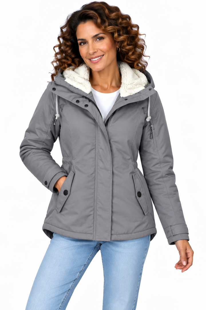 Sophie – Warme Parka met Capuchon en Teddyvoering