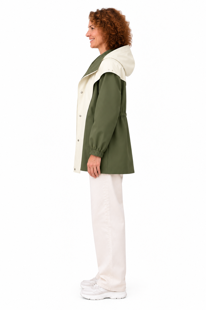 Noor – Elegante Oversized Jas met Contrasterende Revers