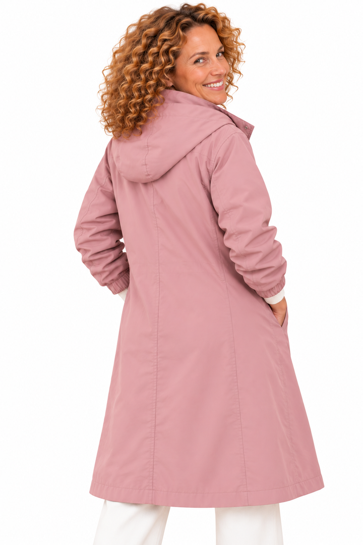 Emma – Lange Jas met Capuchon en Knopen