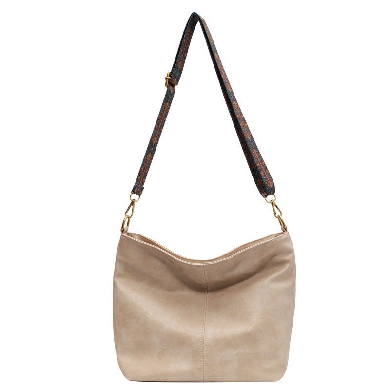 Vintage leren schoudertas