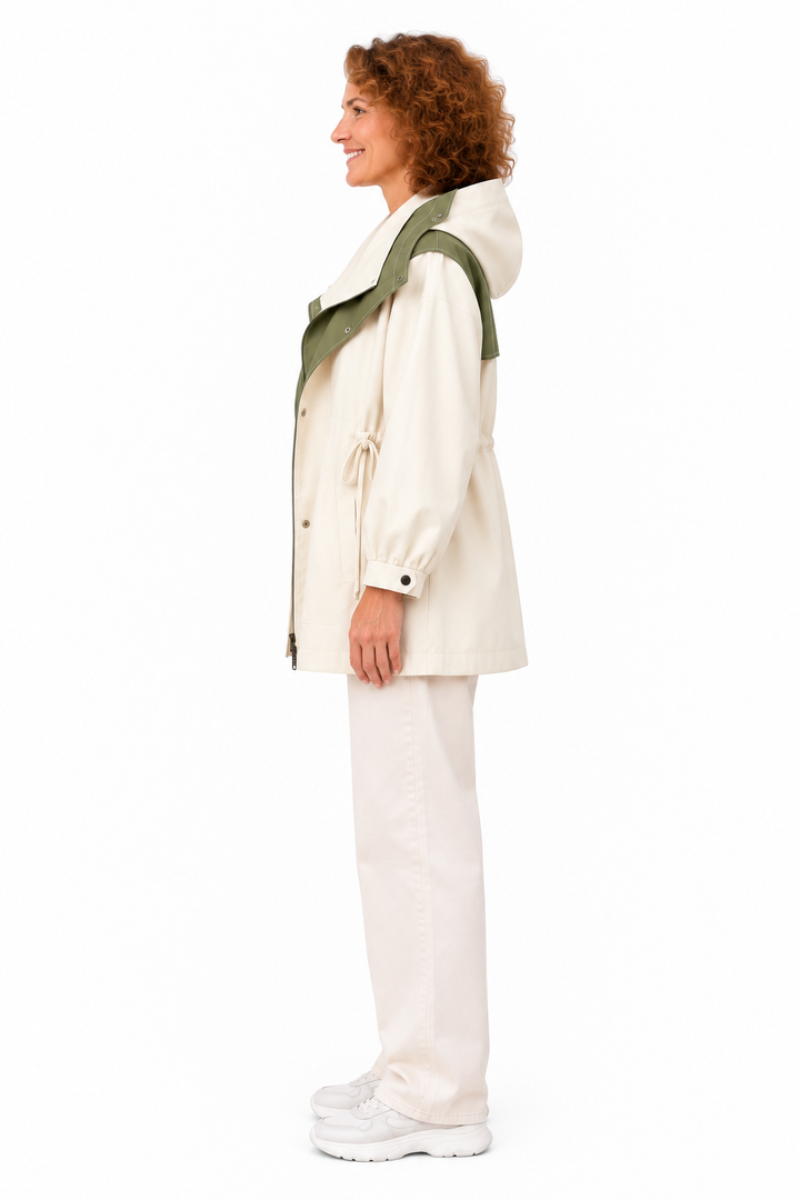 Noor – Elegante Oversized Jas met Contrasterende Revers