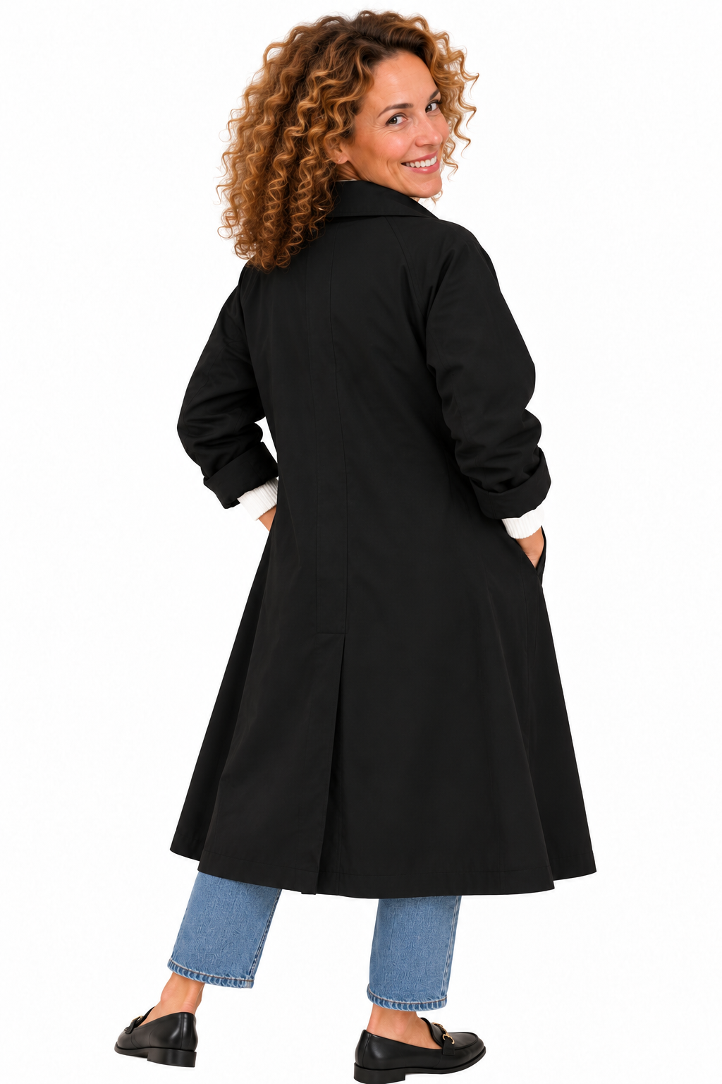 Emma – Elegante Lange Jas met Knopen