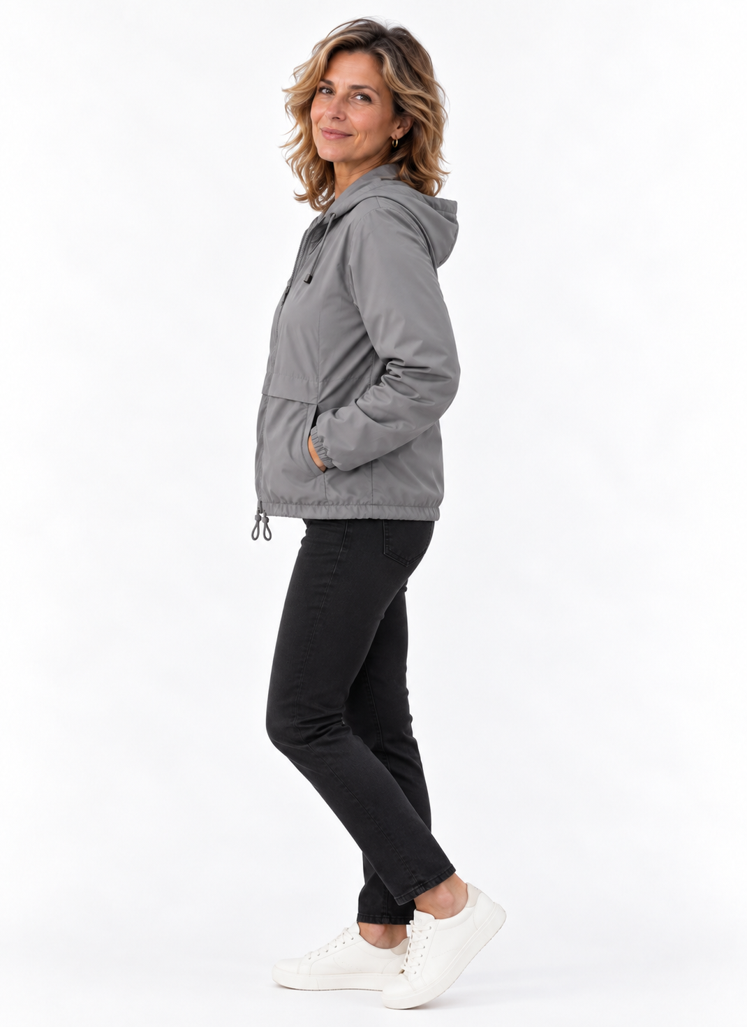 Mila – Casual Jas met Capuchon en Ritssluiting