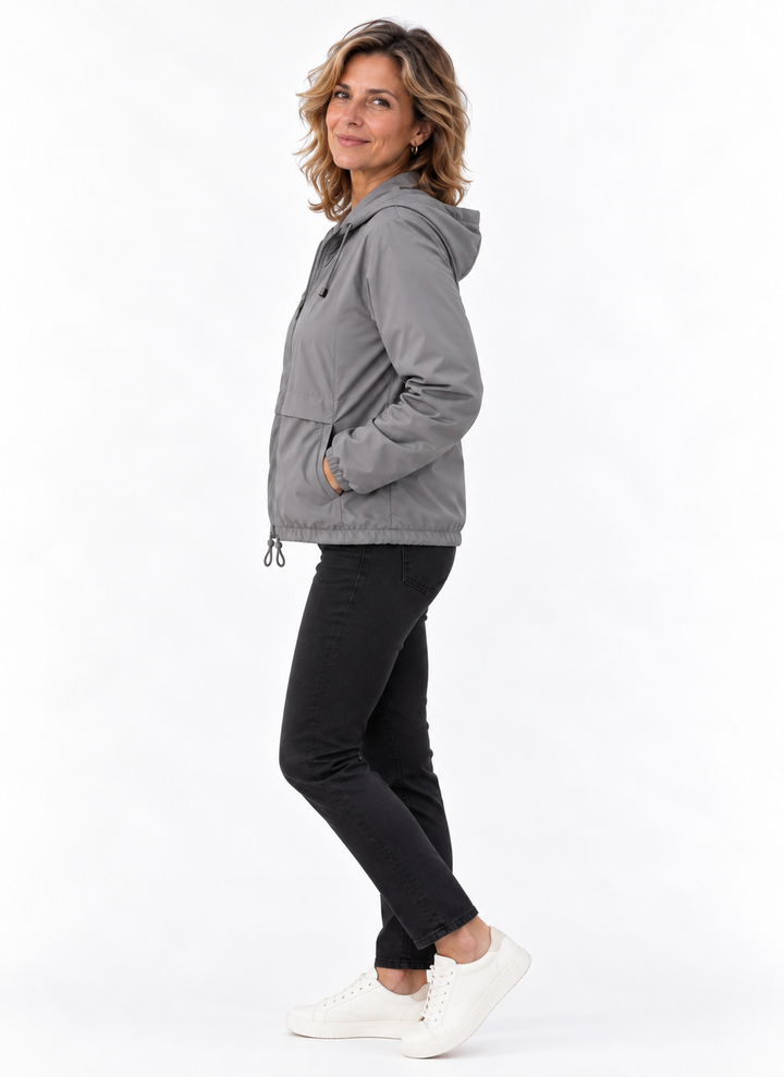 Mila – Casual Jas met Capuchon en Ritssluiting