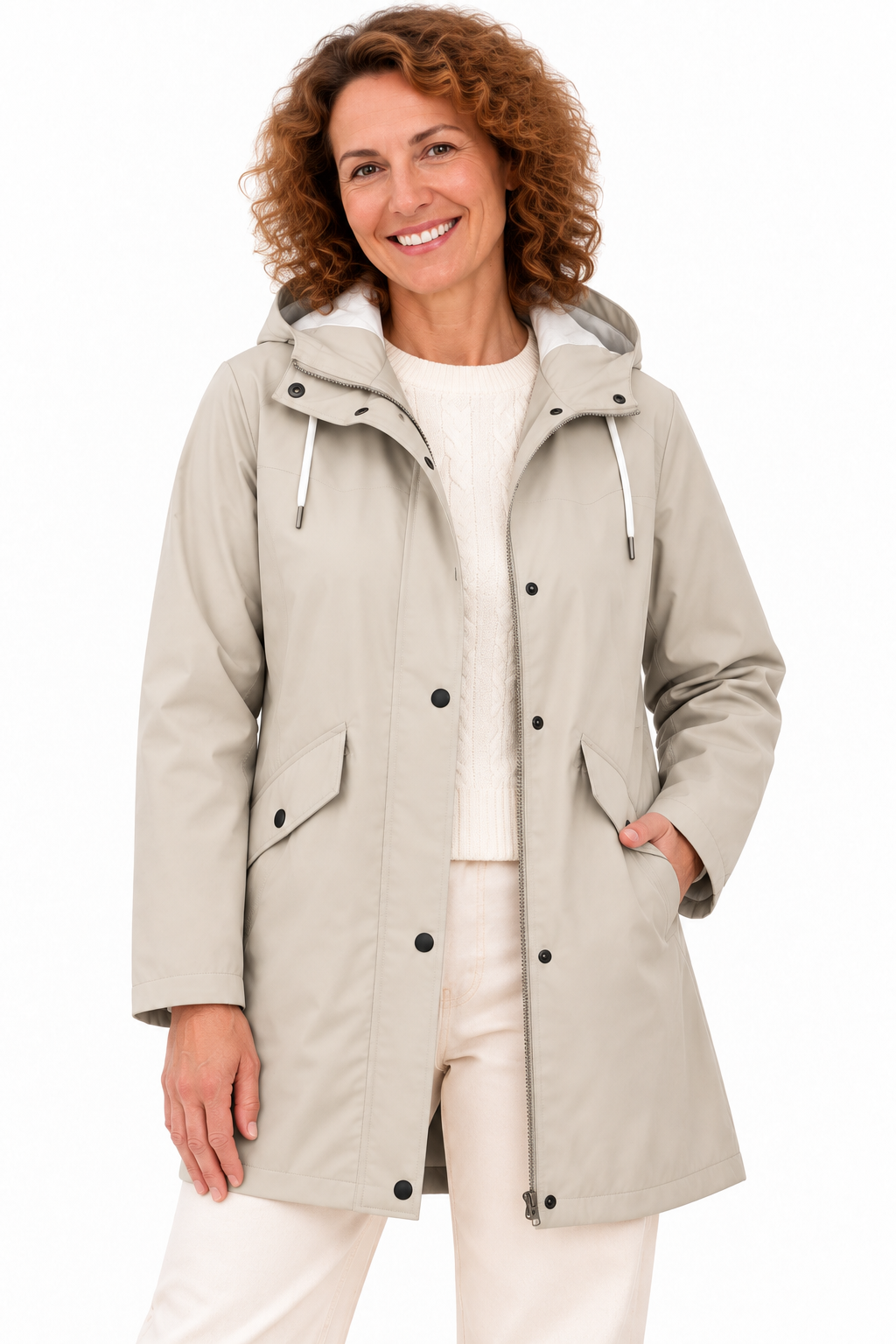 Mila – Lange Jas met Capuchon en Ritssluiting