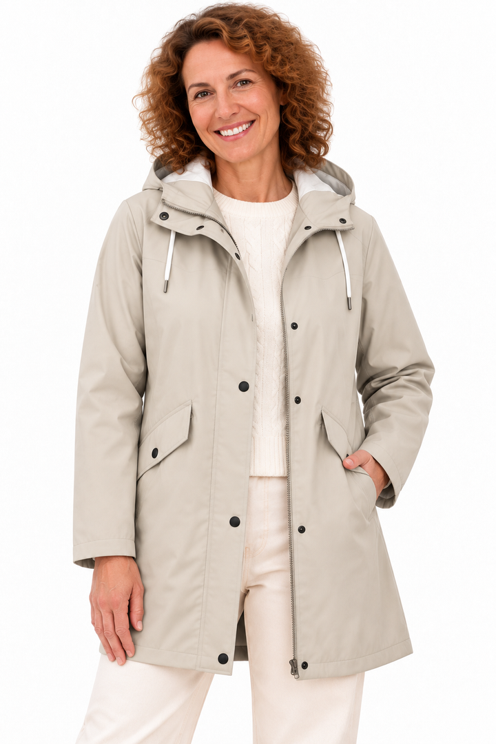 Mila – Lange Jas met Capuchon en Ritssluiting