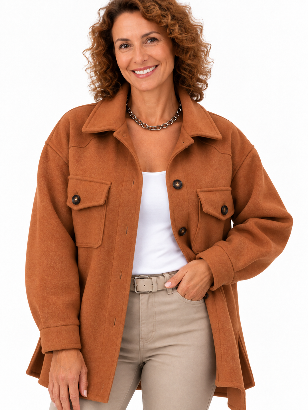 Noor – Elegante Overshirt met Borstzakken