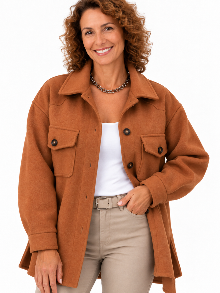 Noor – Elegante Overshirt met Borstzakken