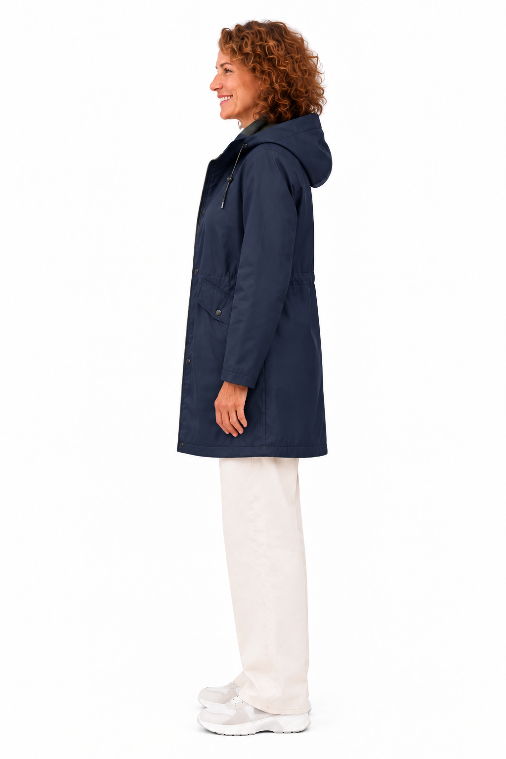 Mila – Lange Jas met Capuchon en Ritssluiting