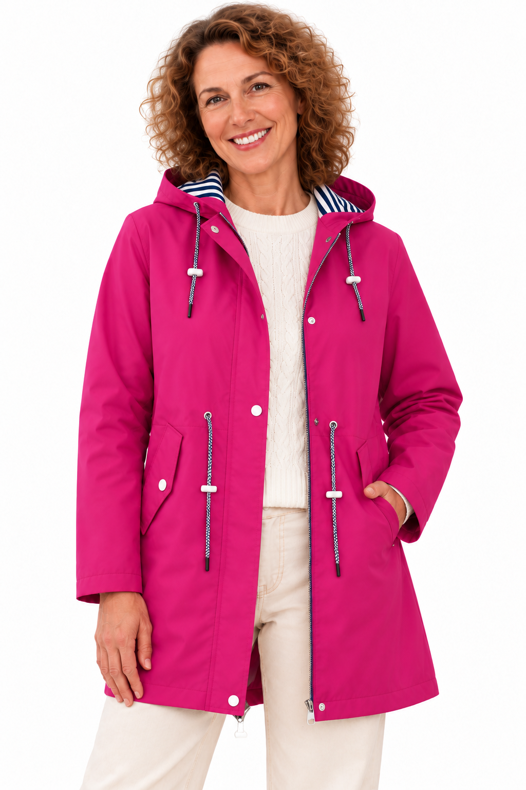 Mila – Lange Jas met Capuchon en Ritssluiting