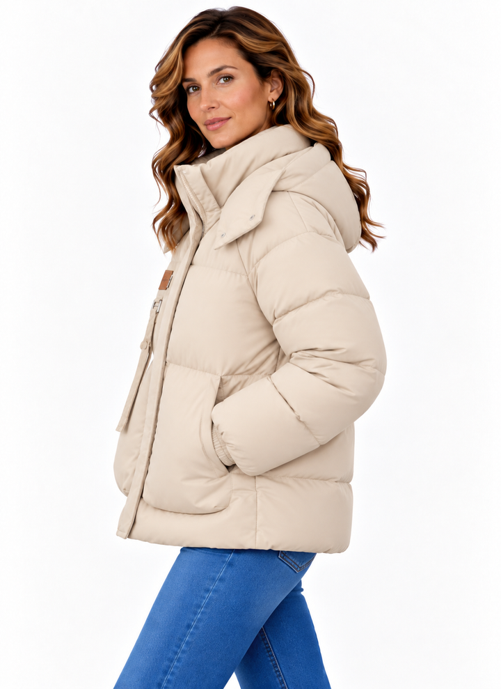 Sophie – Gewatteerde Winterjas met Capuchon