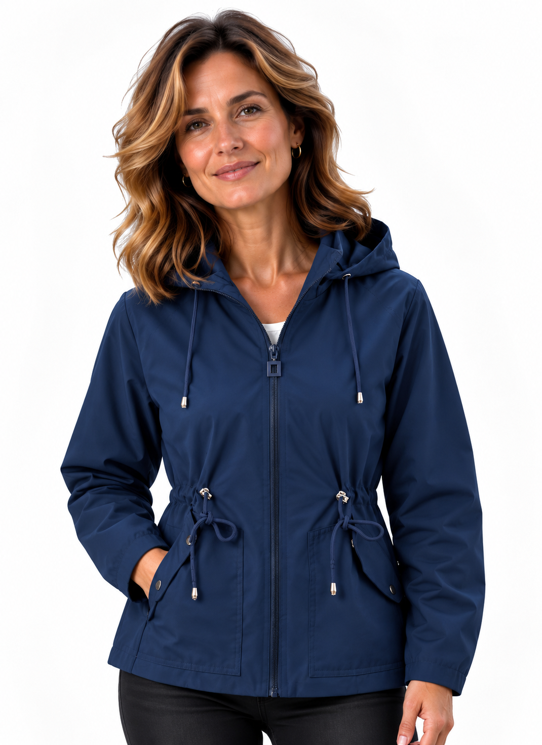 Mila – Elegante Jas met Capuchon en Taillekoord