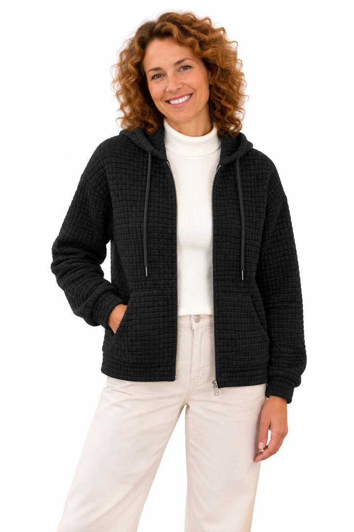 Femke – Damesvest met Capuchon en Ritssluiting