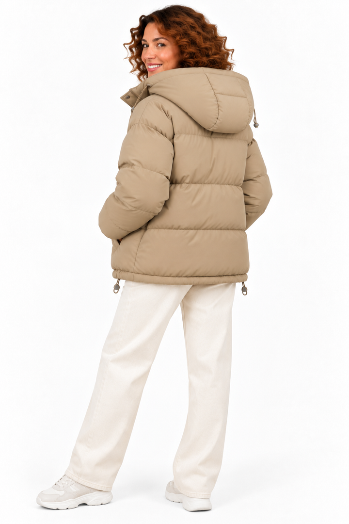 Sophie – Gewatteerde Winterjas met Capuchon