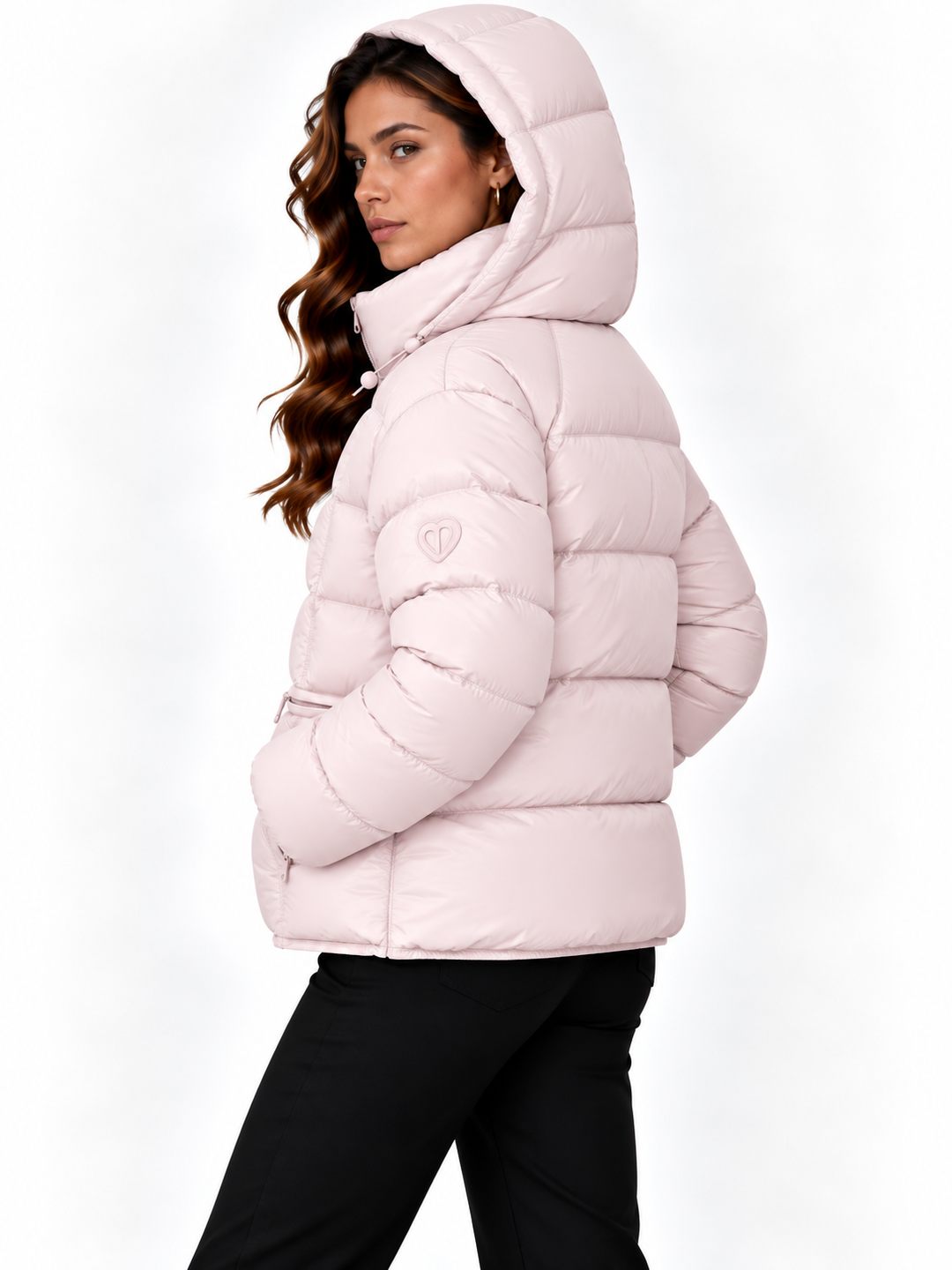 Sophie – Gewatteerde Winterjas met Capuchon en Taillekoord