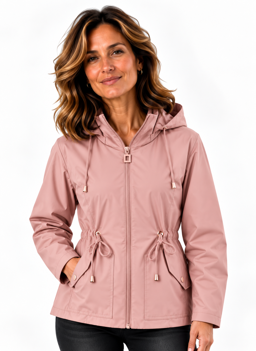Mila – Elegante Jas met Capuchon en Taillekoord