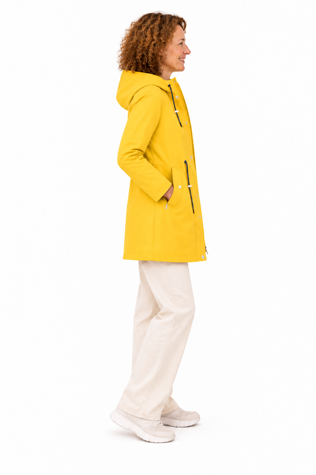 Mila – Lange Jas met Capuchon en Ritssluiting