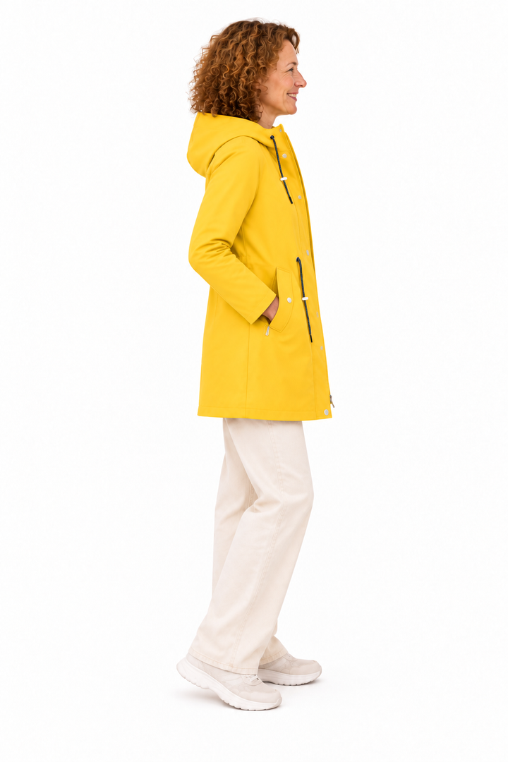 Mila – Lange Jas met Capuchon en Ritssluiting