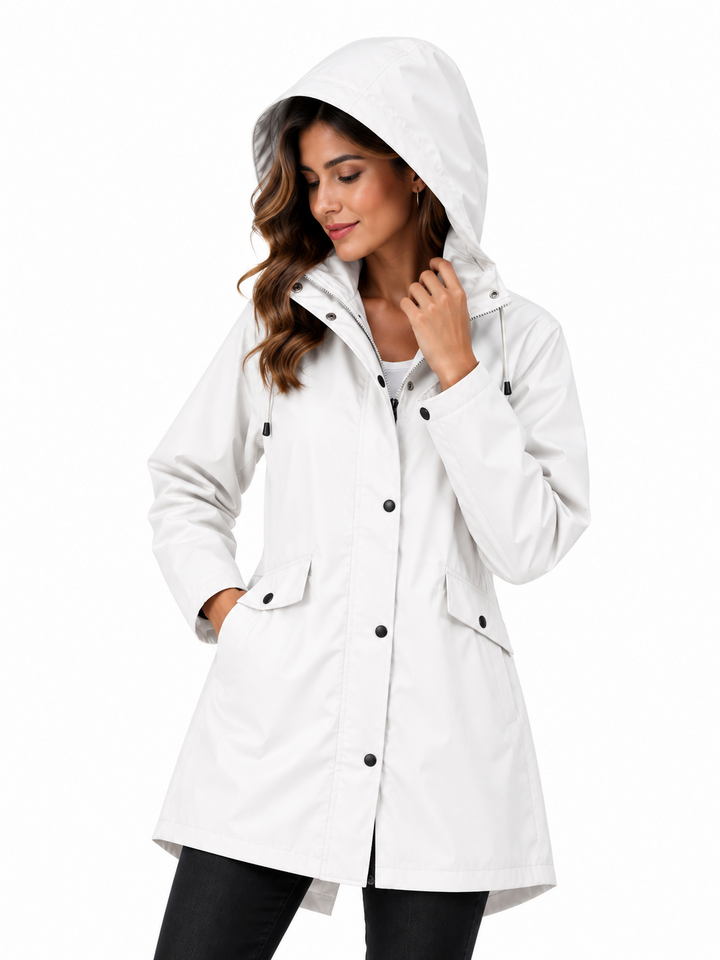Mila – Lange Jas met Capuchon en Ritssluiting