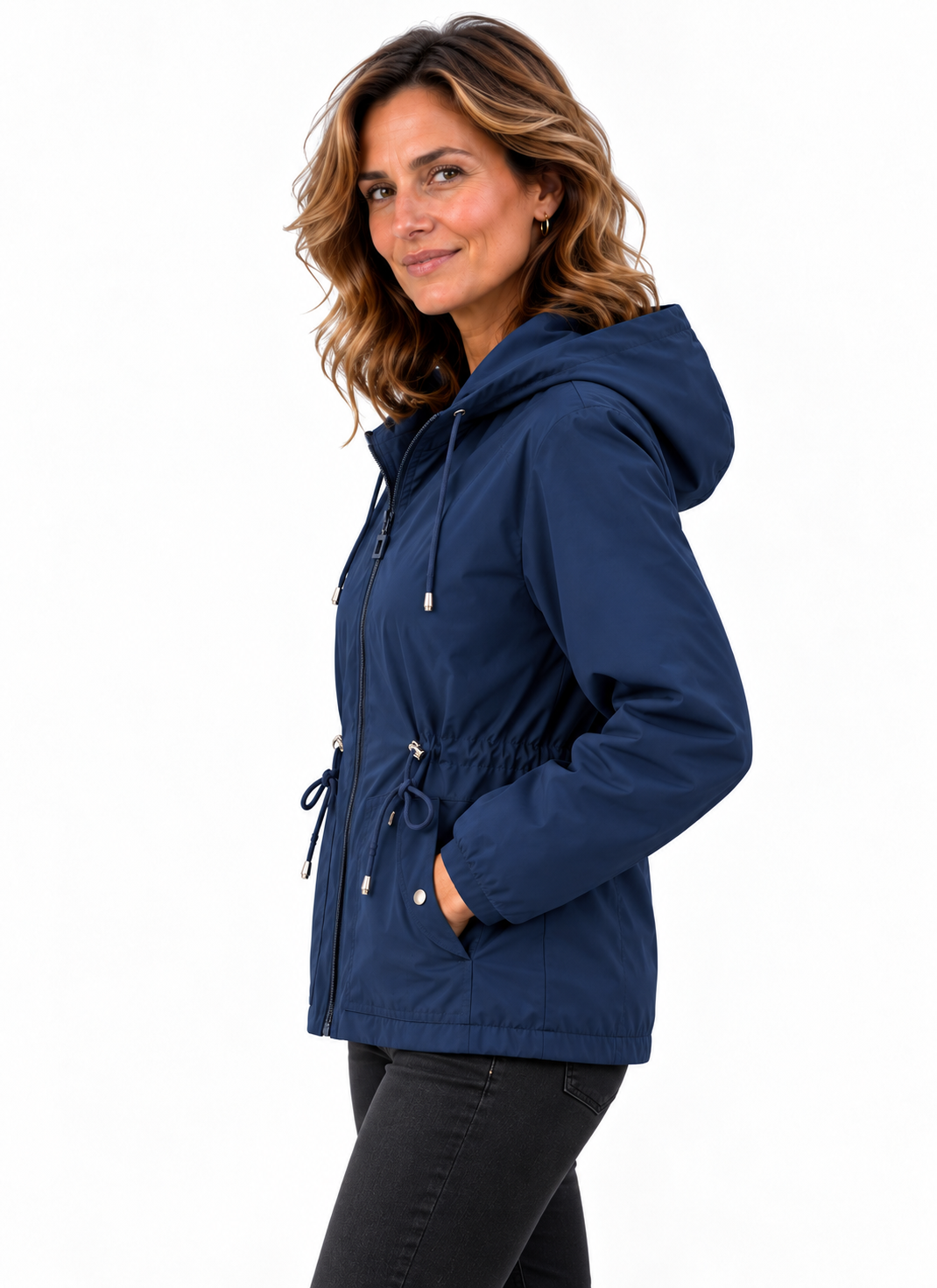 Mila – Elegante Jas met Capuchon en Taillekoord