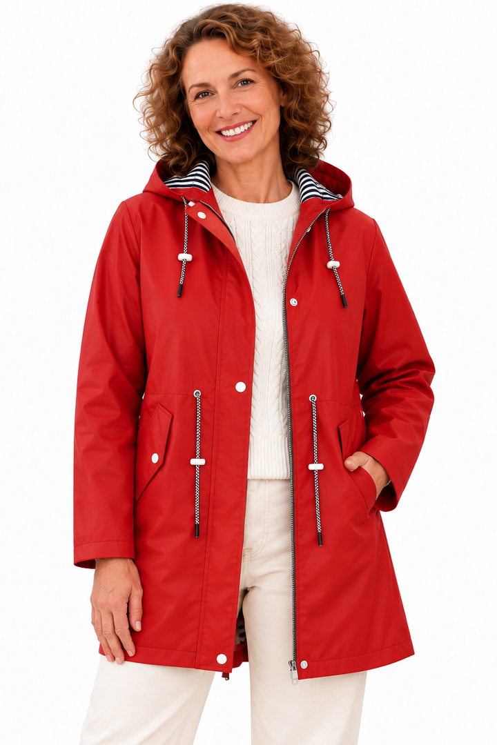 Mila – Lange Jas met Capuchon en Ritssluiting