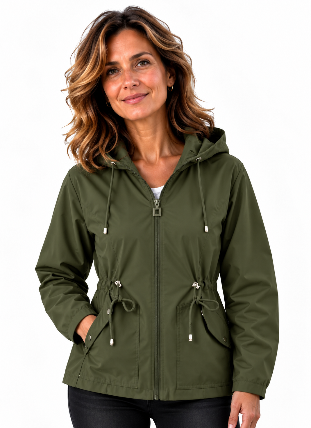 Mila – Elegante Jas met Capuchon en Taillekoord