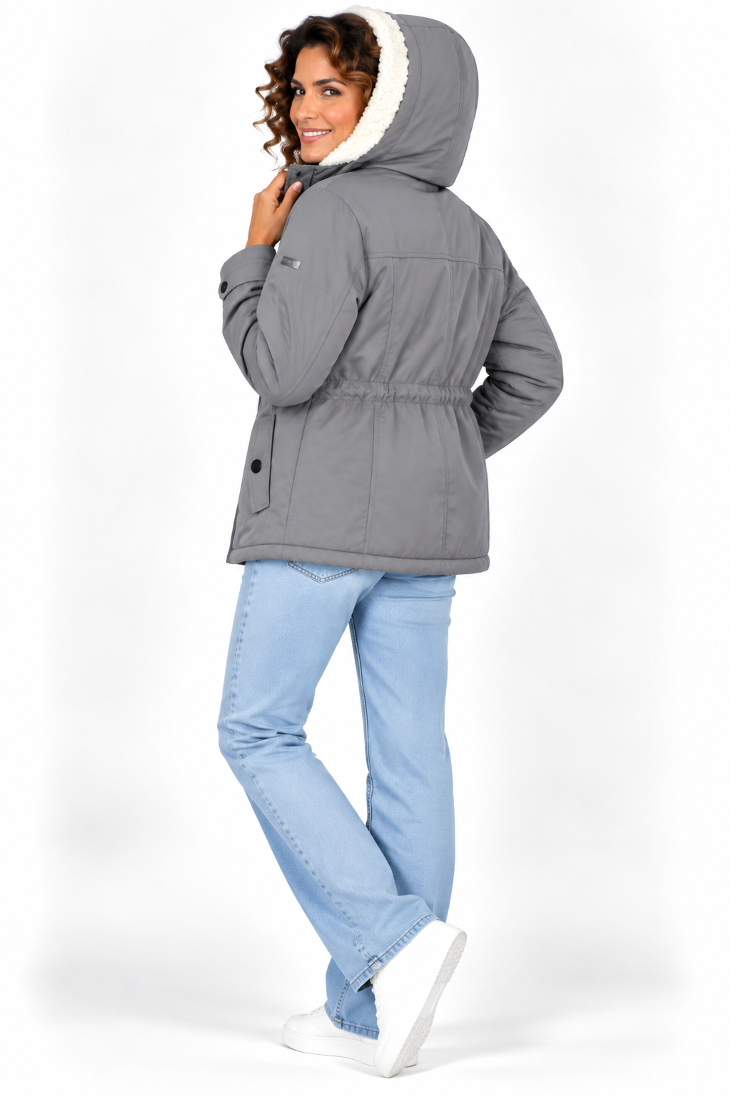 Sophie – Warme Parka met Capuchon en Teddyvoering