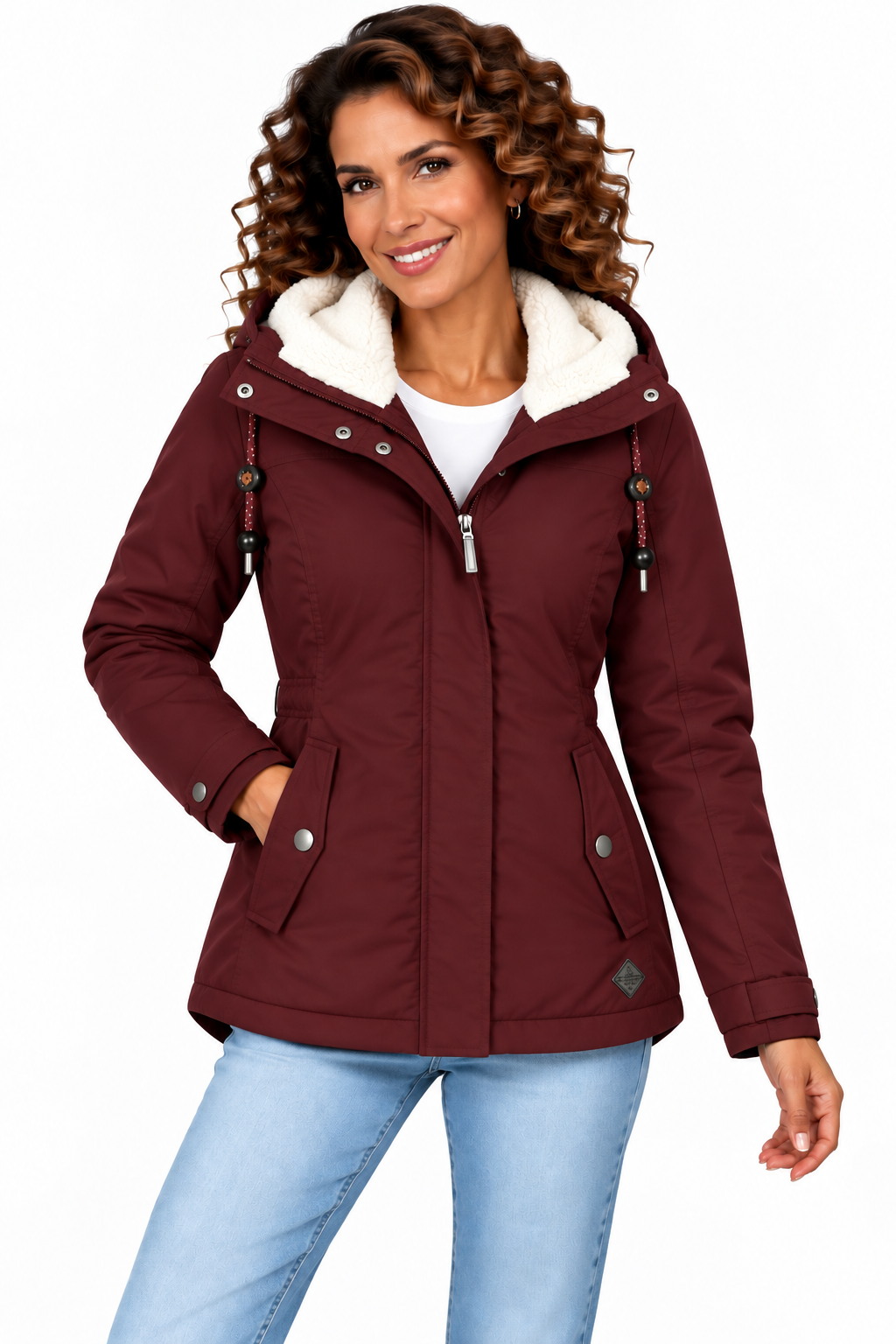 Sophie – Warme Parka met Capuchon en Teddyvoering