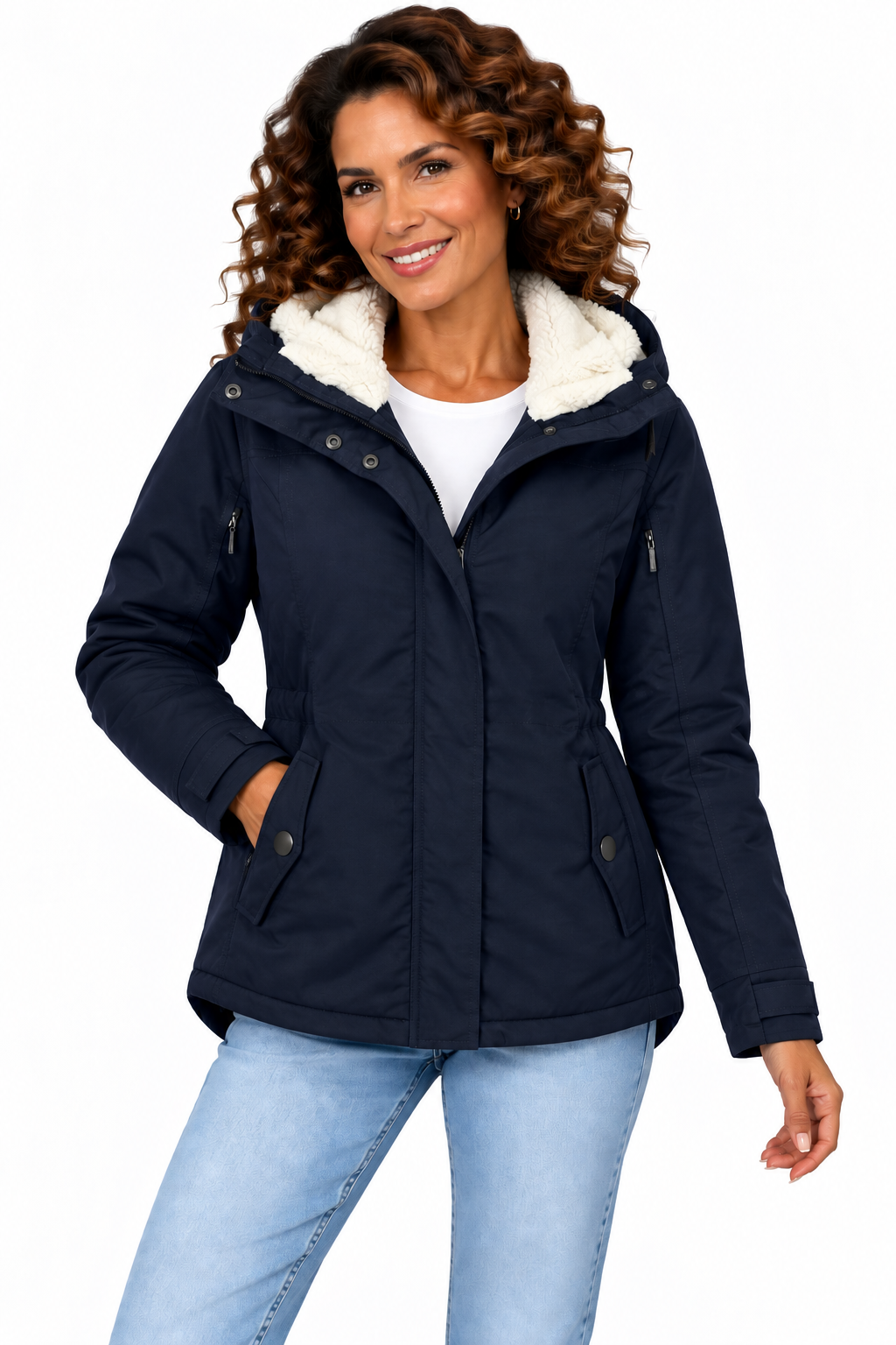 Sophie – Warme Parka met Capuchon en Teddyvoering