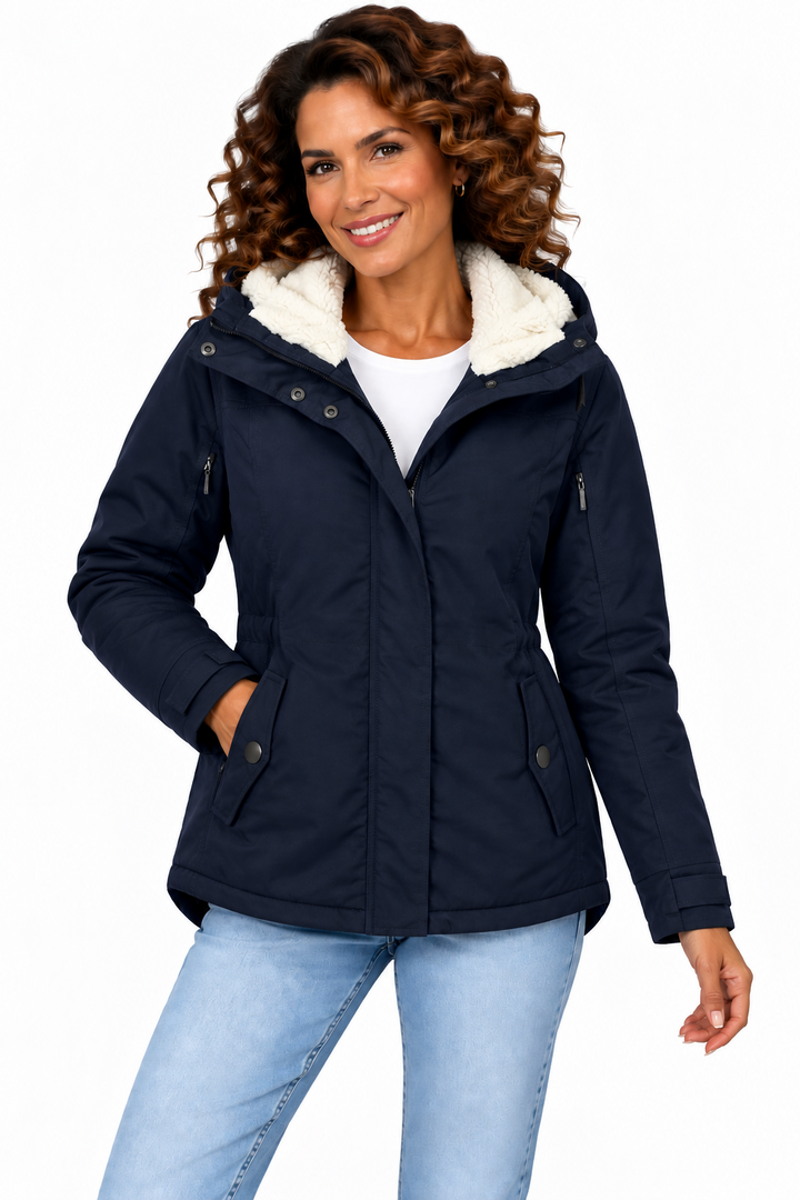 Sophie – Warme Parka met Capuchon en Teddyvoering