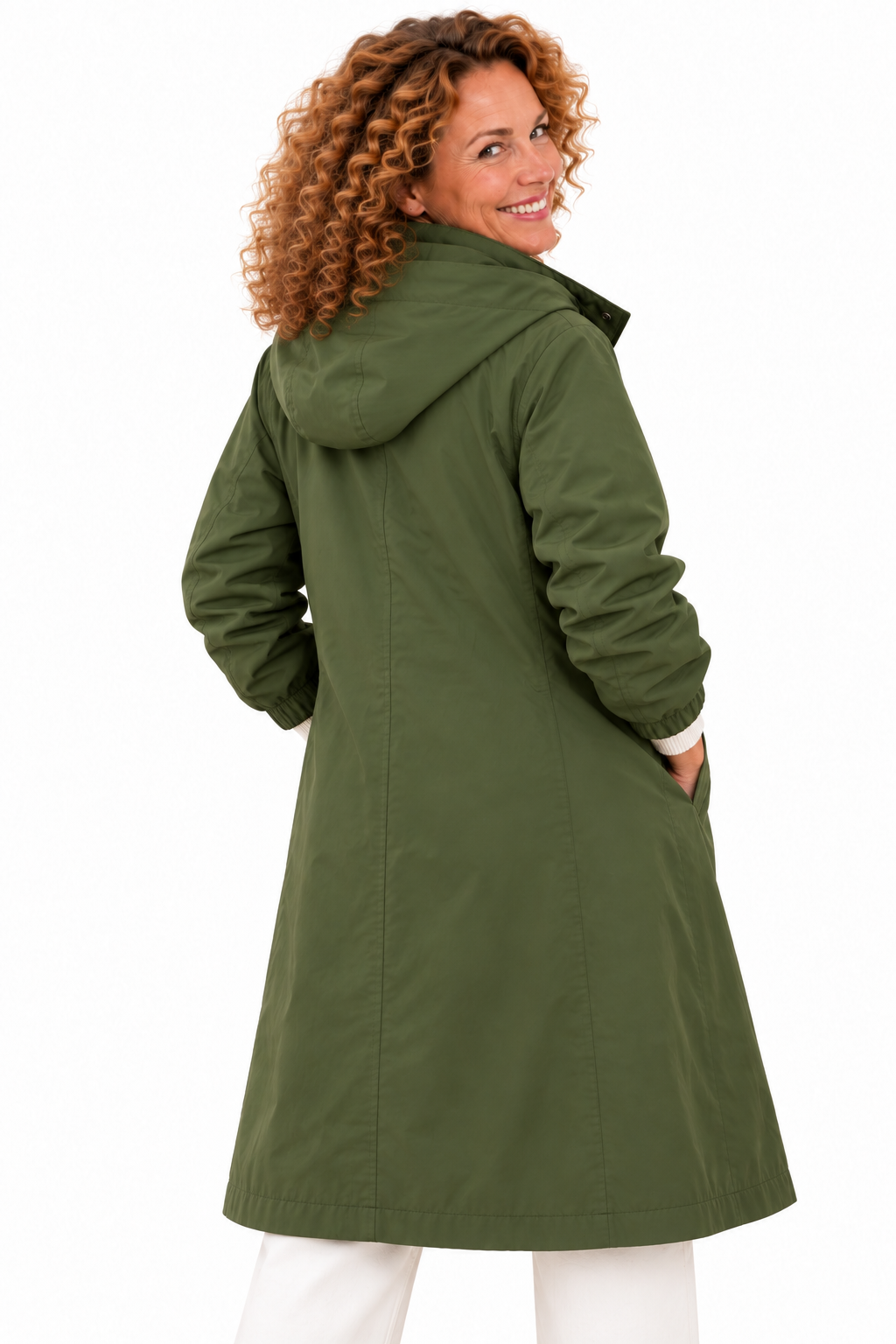 Emma – Lange Jas met Capuchon en Knopen