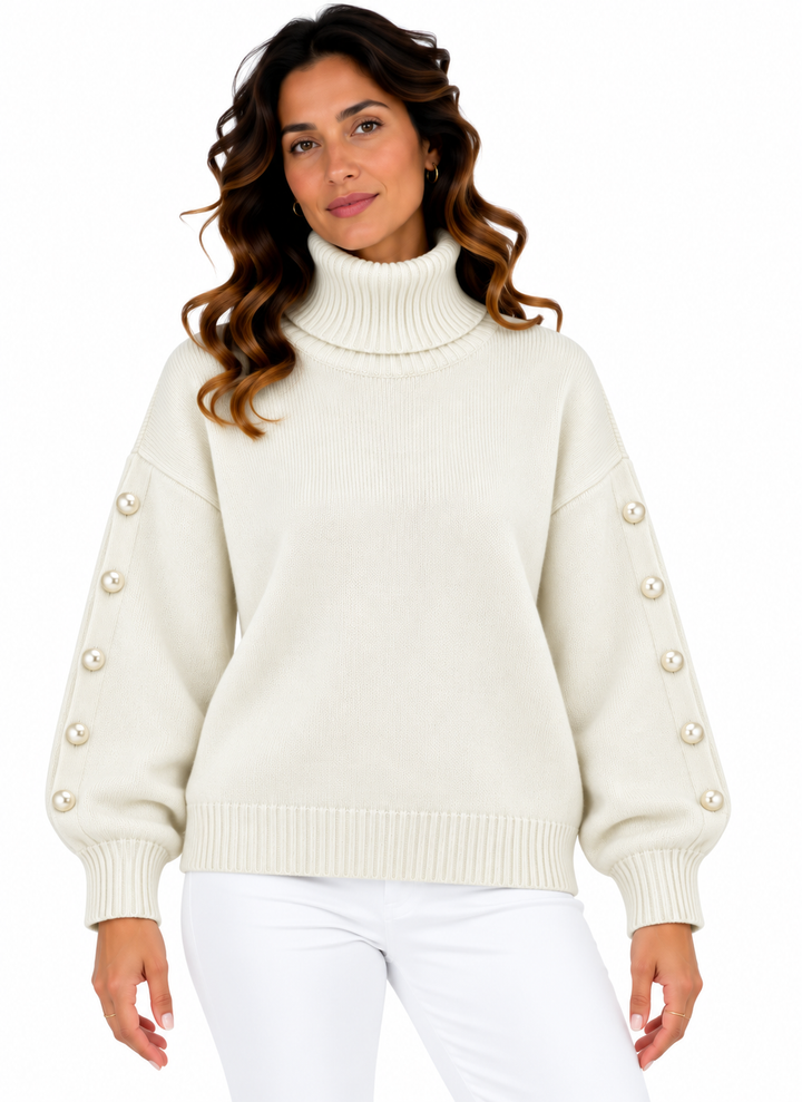 Lotte – Elegante Coltrui met Sierknopen