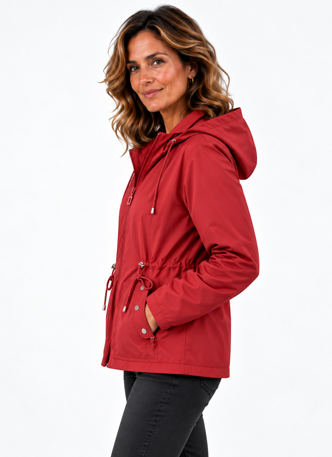 Mila – Elegante Jas met Capuchon en Taillekoord