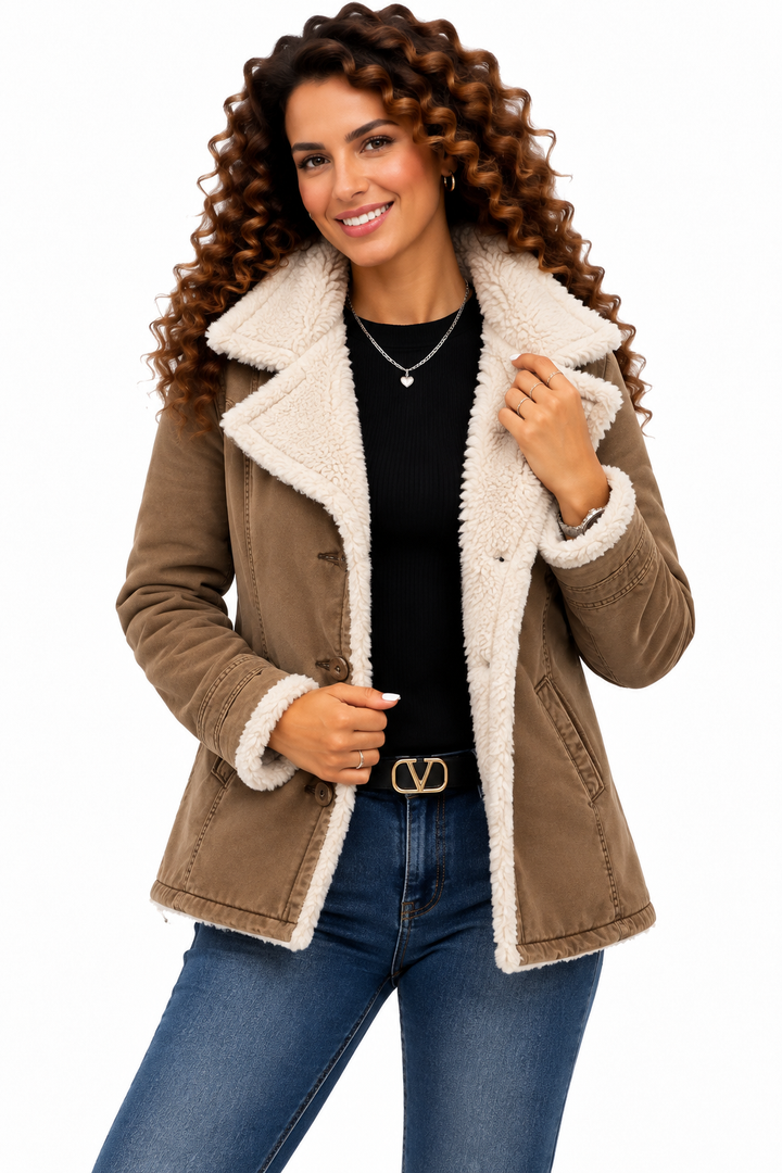 Noor – Elegante Jas met Teddyvoering
