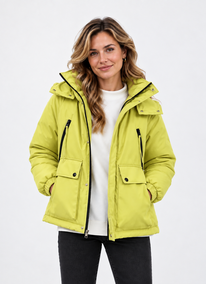 Sophie – Gewatteerde Winterjas met Capuchon
