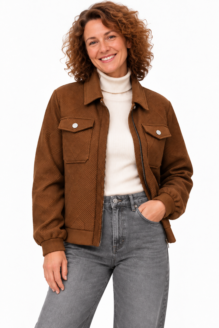 Noor – Kort Jack met Borstzakken en Ritssluiting