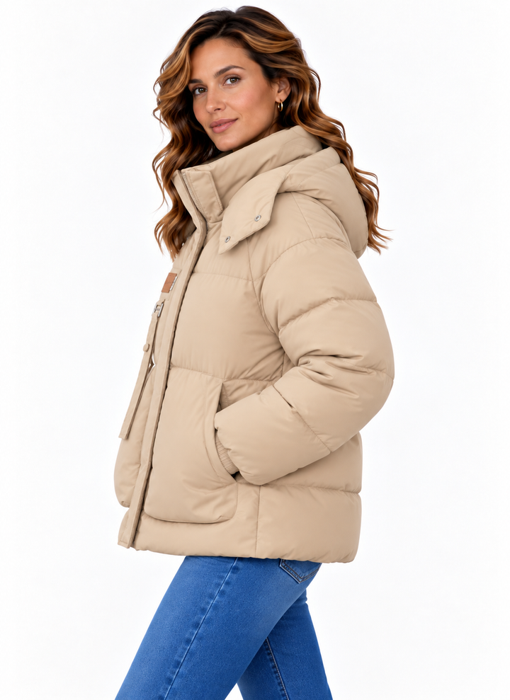 Sophie – Gewatteerde Winterjas met Capuchon
